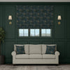 HOUSE Llewelyn-Bowen Hedgerovia Printed Velvet Made To Measure Roman Blind Verdigris