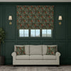 HOUSE Llewelyn-Bowen Hedgerovia Printed Velvet Made To Measure Roman Blind Tangelo