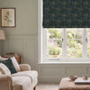HOUSE Llewelyn-Bowen Hedgerovia Printed Velvet Made To Measure Roman Blind Verdigris
