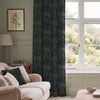 HOUSE Llewelyn-Bowen Hedgerovia Printed Velvet Made To Measure Curtains Verdigris