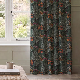 HOUSE Llewelyn-Bowen Hedgerovia Printed Velvet Made To Measure Curtains Tangelo