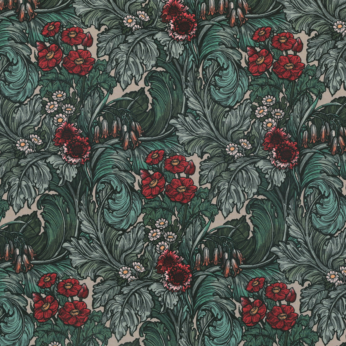 HOUSE Llewelyn-Bowen Hedgerovia Printed Velvet Made To Measure Curtains Rosetint