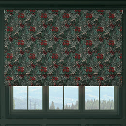 HOUSE Llewelyn-Bowen Hedgerovia Printed Velvet Made To Measure Roman Blind Rosetint
