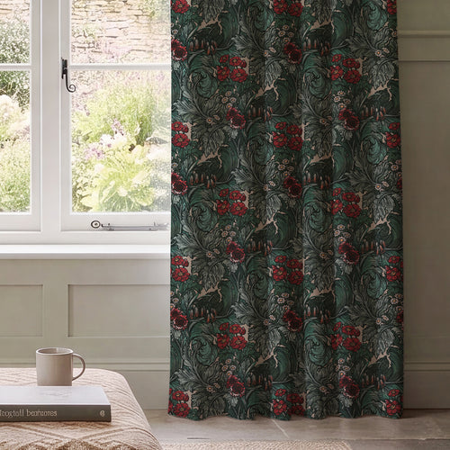 HOUSE Llewelyn-Bowen Hedgerovia Printed Velvet Made To Measure Curtains Rosetint