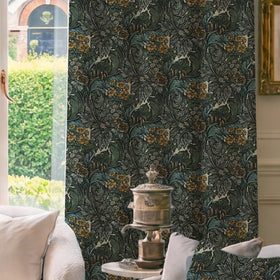 HOUSE Llewelyn-Bowen Hedgerovia Printed Velvet Made To Measure Curtains Tropicana