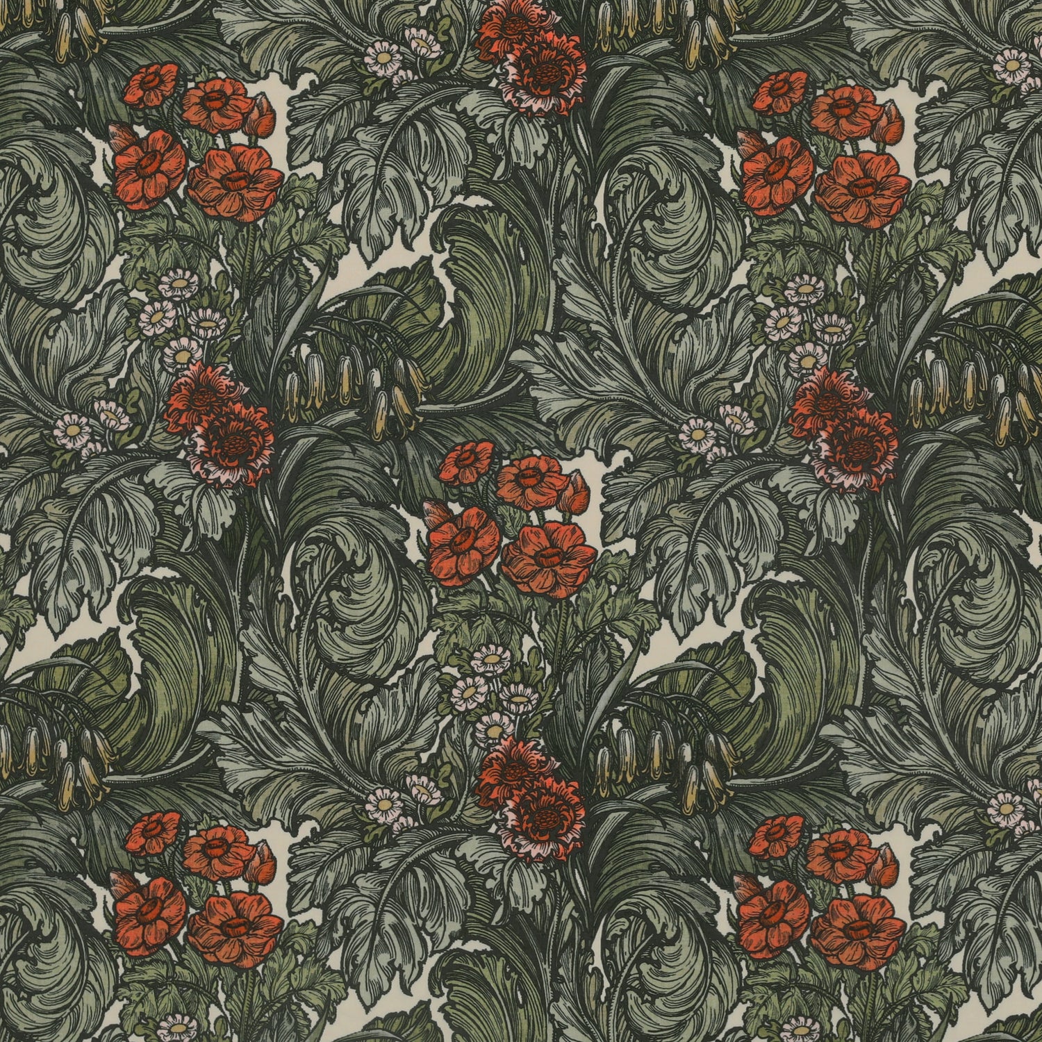 HOUSE Llewelyn-Bowen Hedgerovia Printed Velvet Fabric Tangelo