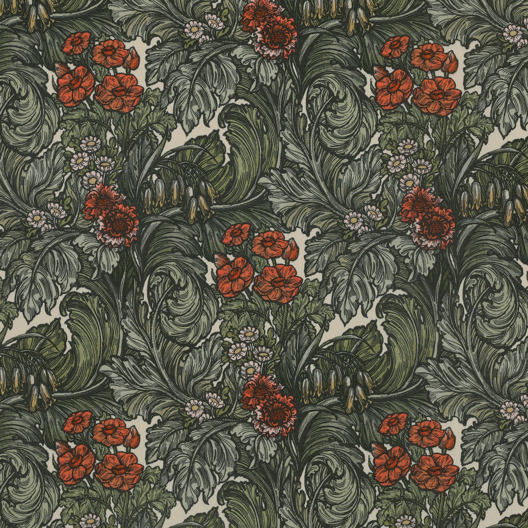 HOUSE Llewelyn-Bowen Hedgerovia Printed Velvet Fabric Tangelo