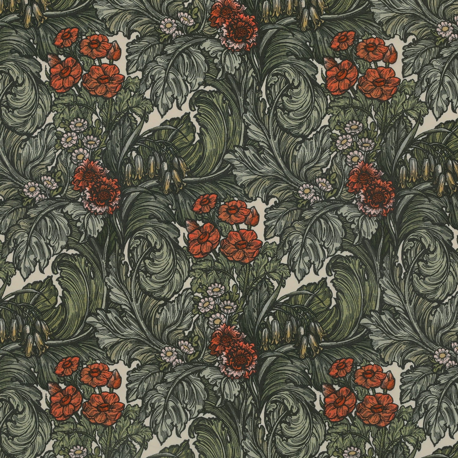 HOUSE Llewelyn-Bowen Hedgerovia Printed Velvet Made To Measure Roman Blind Tangelo