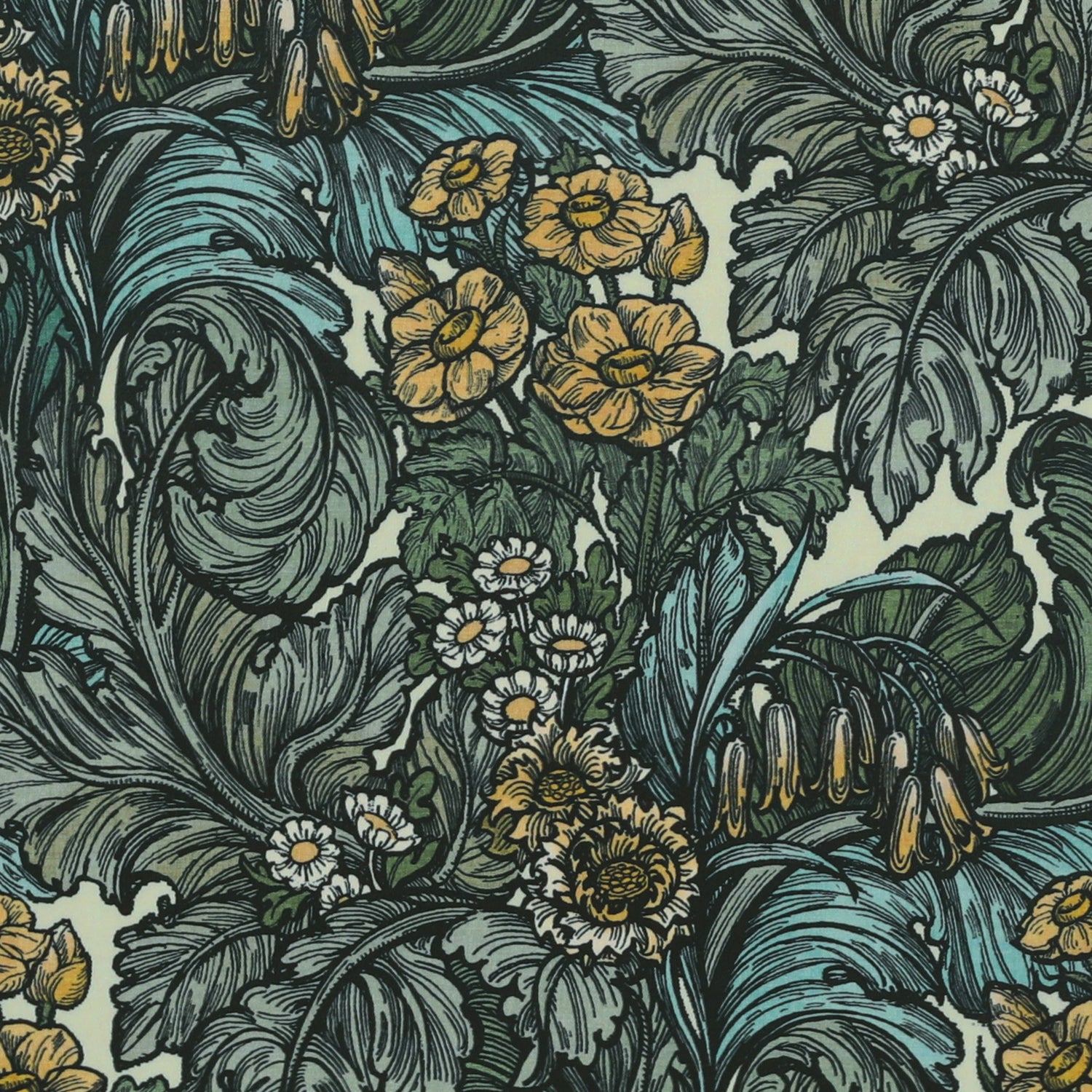 HOUSE Llewelyn-Bowen Hedgerovia Printed Velvet Fabric Tropicana