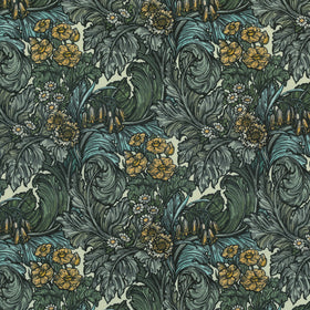 HOUSE Llewelyn-Bowen Hedgerovia Printed Velvet Fabric Tropicana