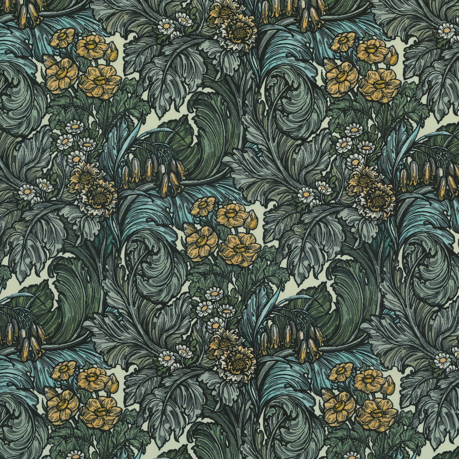 HOUSE Llewelyn-Bowen Hedgerovia Printed Velvet Made To Measure Roman Blind Tropicana