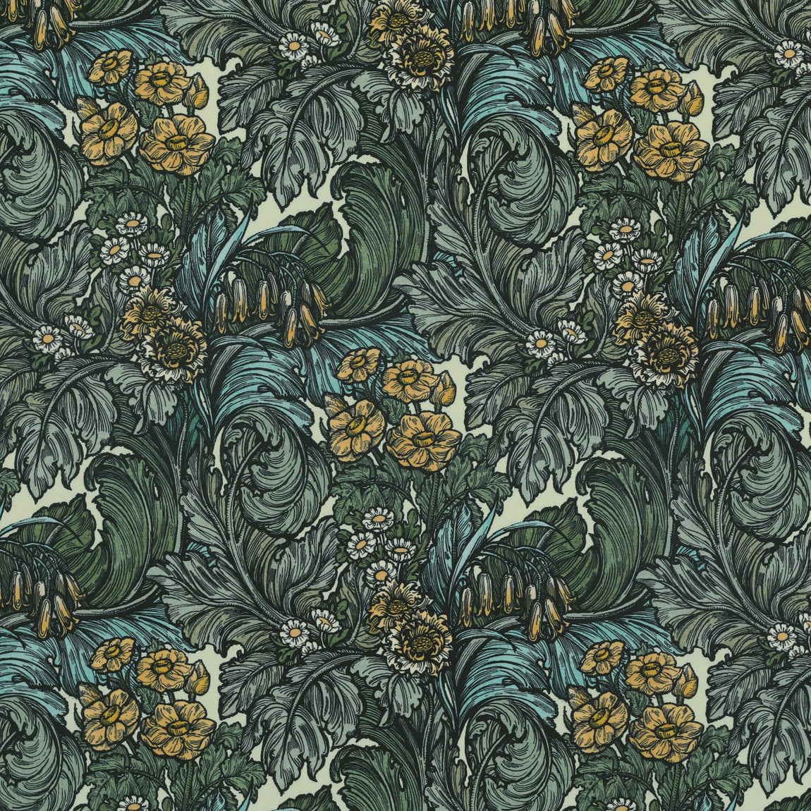 HOUSE Llewelyn-Bowen Hedgerovia Printed Velvet Made To Measure Roman Blind Tropicana