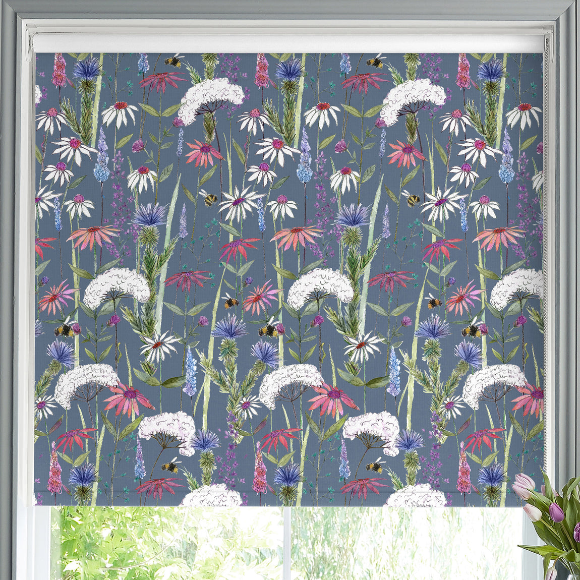 Voyage Hermione Made to Measure Blackout Roller Blind Indigo