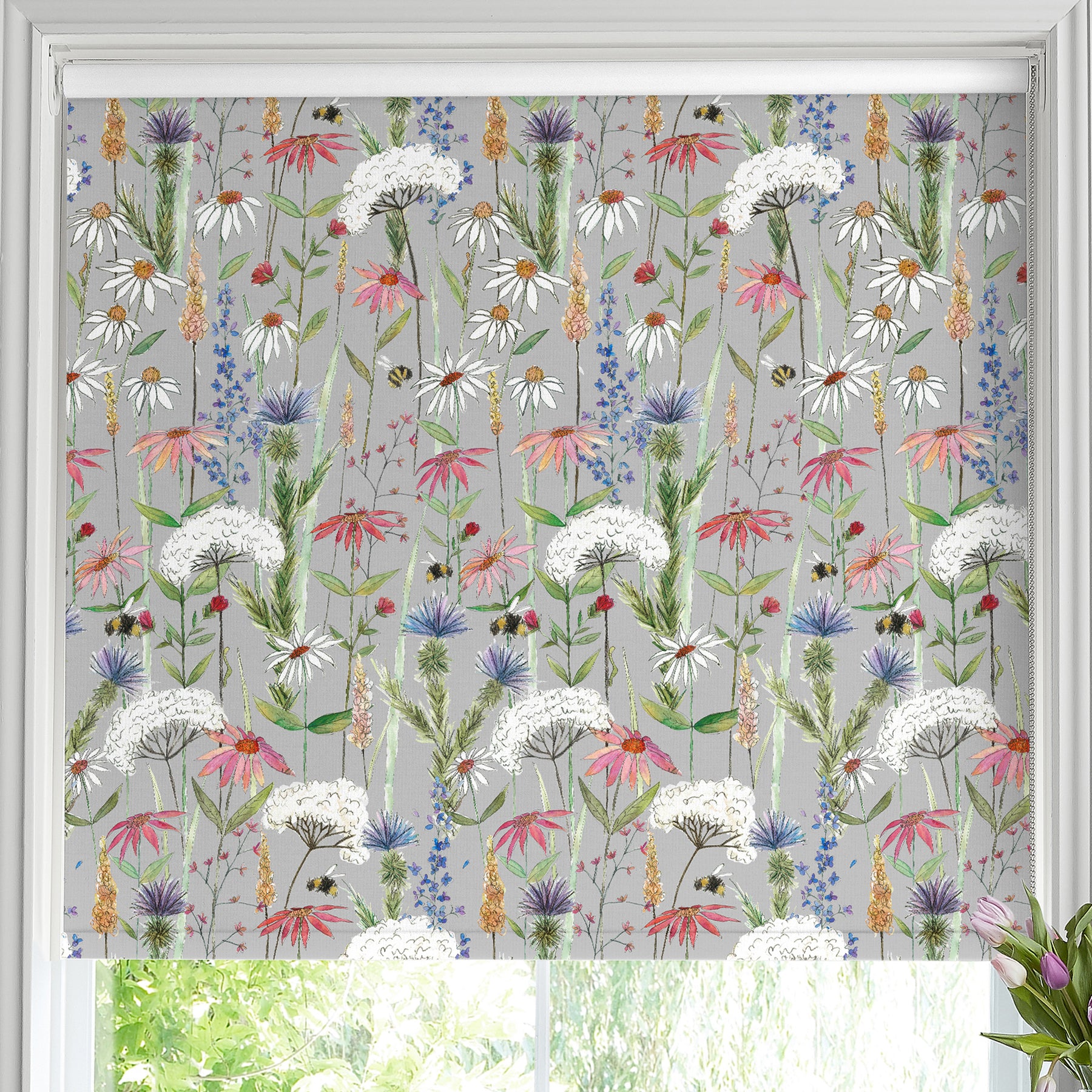 Voyage Hermione Made To Measure Blackout Roller Blind Silver