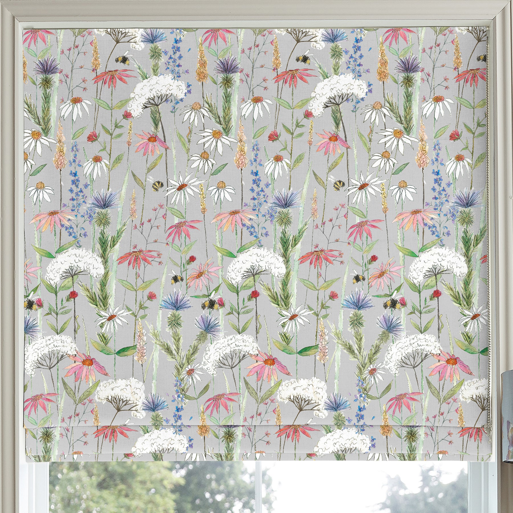 Voyage Hermione Made To Measure Roman Blind Silver