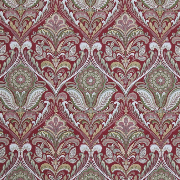 Hidcote Curtain Fabric Claret