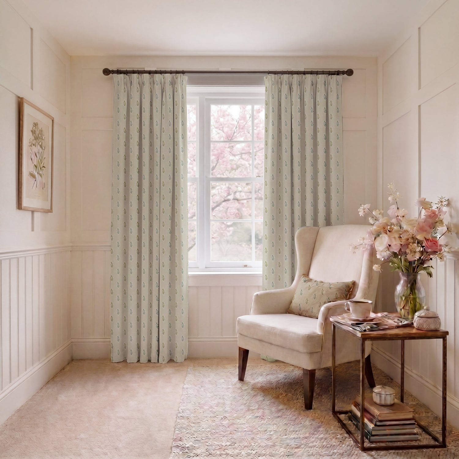 ANTE DECOR Hidcote Fabric Ecru
