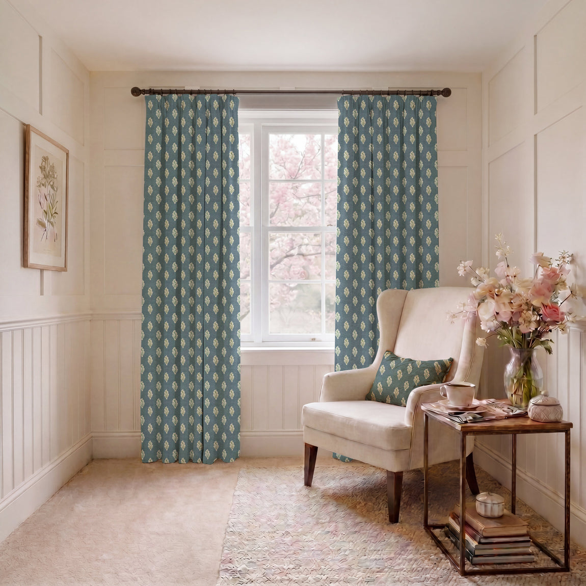 ANTE DECOR Hidcote Fabric Hyacinth