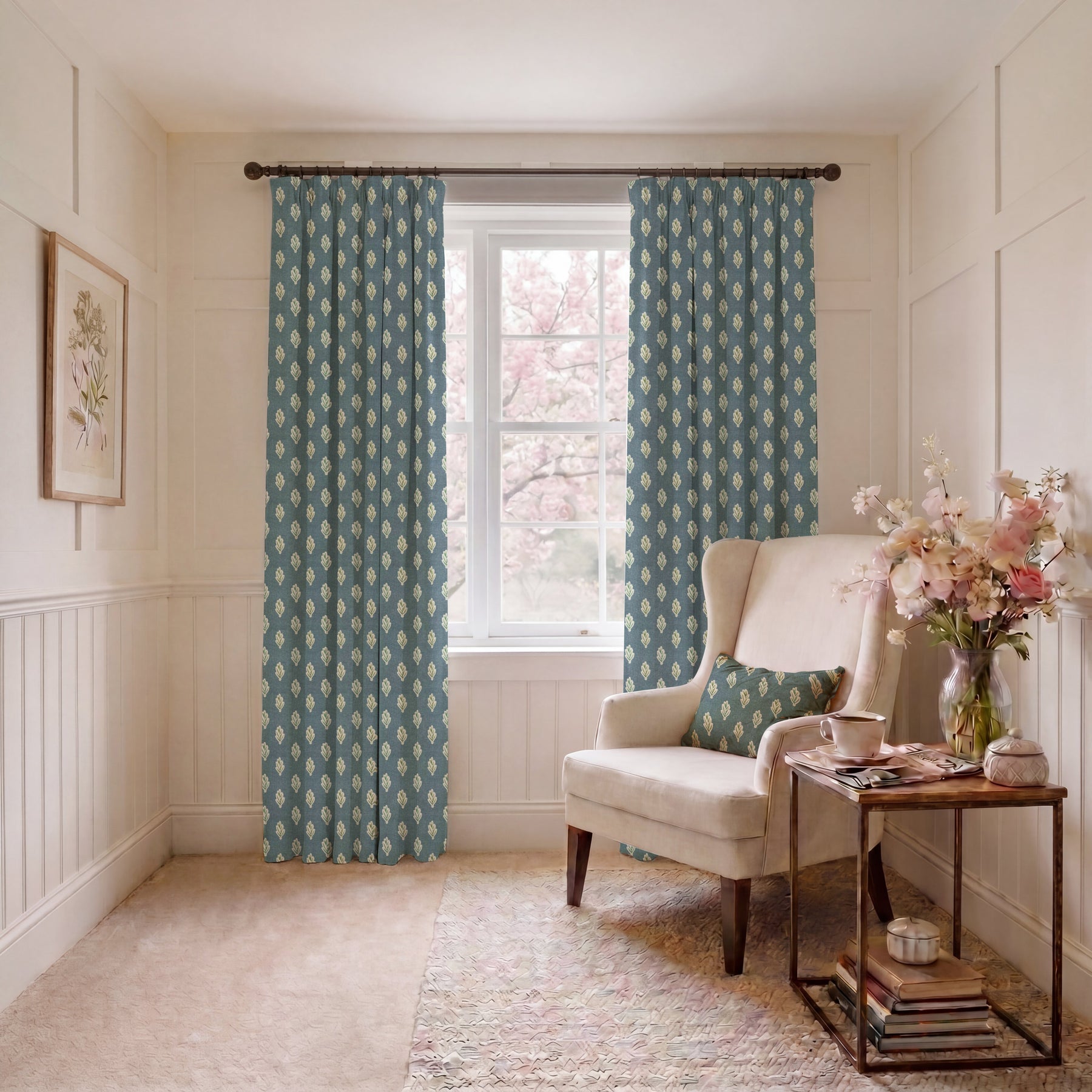 ANTE DECOR Hidcote Fabric Hyacinth