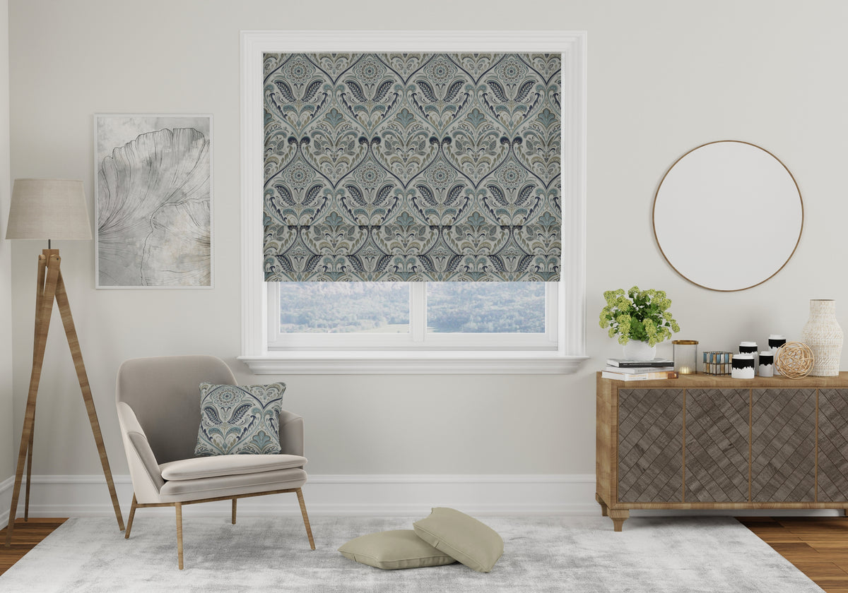 Hidcote Made to Measure Roman Blind Prussian