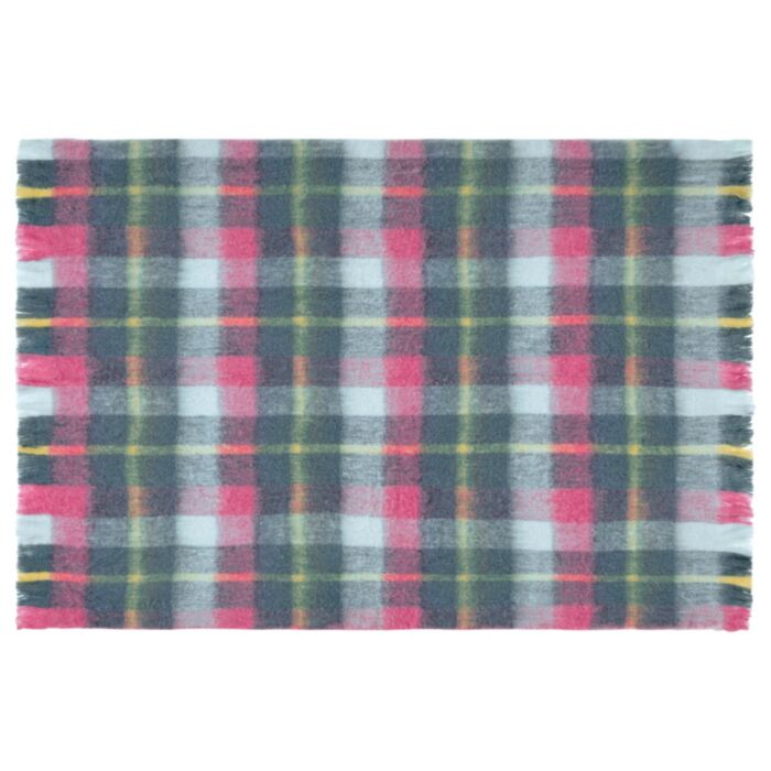 Bluebellgray Highland Check 130cm x 170cm Throw Teal Pink