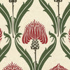 ANTE DECOR Highland Thistle Made To Measure Roman Blind Cream Red