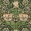William Morris Honey Suckle Printed Cotton Fabric Green