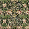 William Morris Honey Suckle Printed Cotton Fabric Green