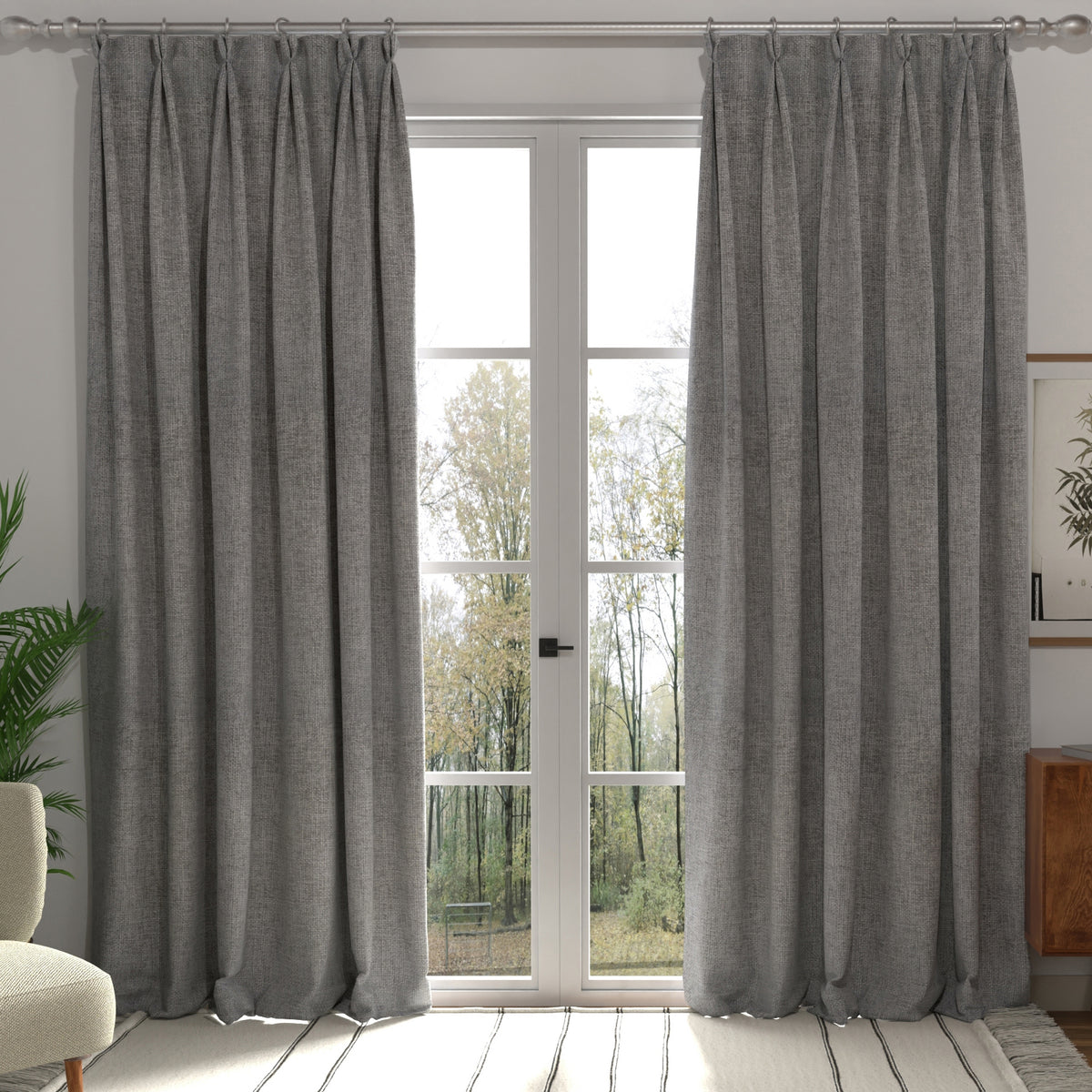 Hopsack Made to Measure Curtain Dove