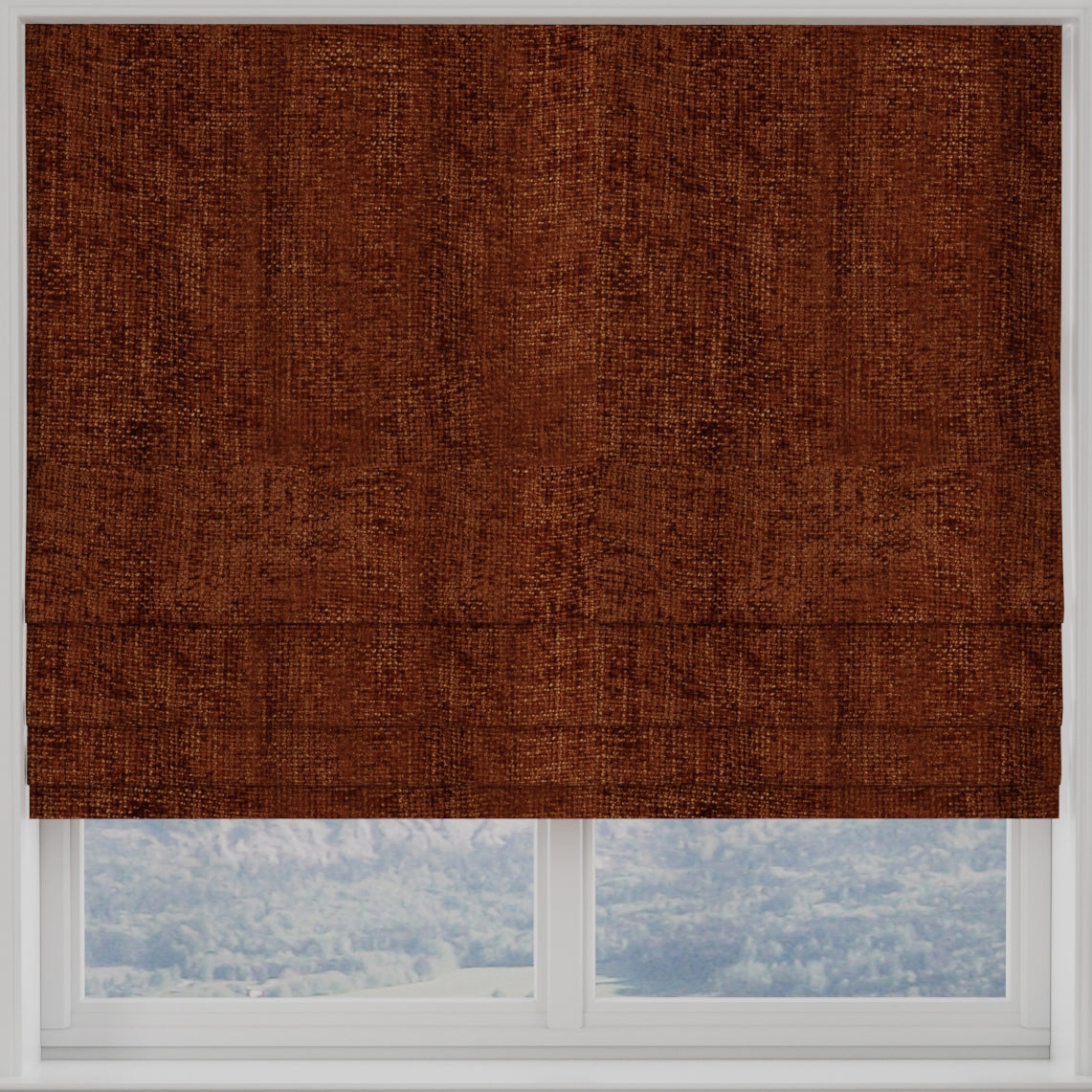 Hopsack Made to Measure Roman Blind Sunset
