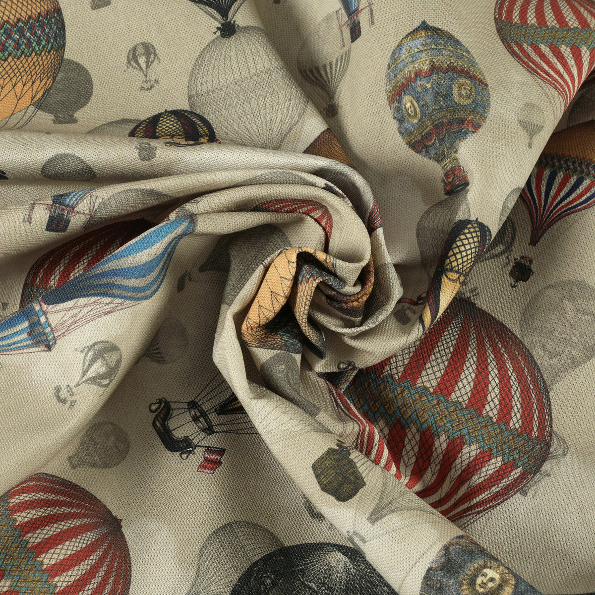 Carrie Neely Hot Air Balloon Fabric Vintage
