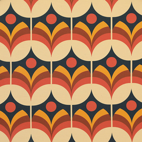 ANTE DECOR Santa Cruz Printed Made To Measure Curtains Burnt Umber