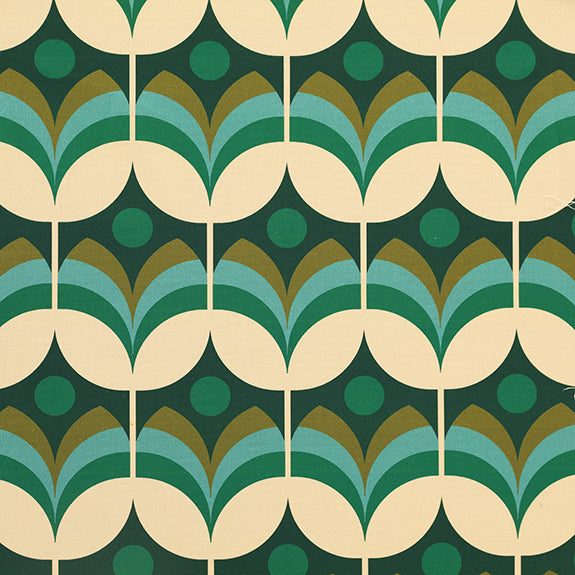 ANTE DECOR Santa Cruz Printed Made To Measure Roman Blind Emerald