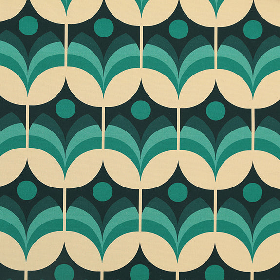 ANTE DECOR Santa Cruz Printed Cotton Fabric Lapis