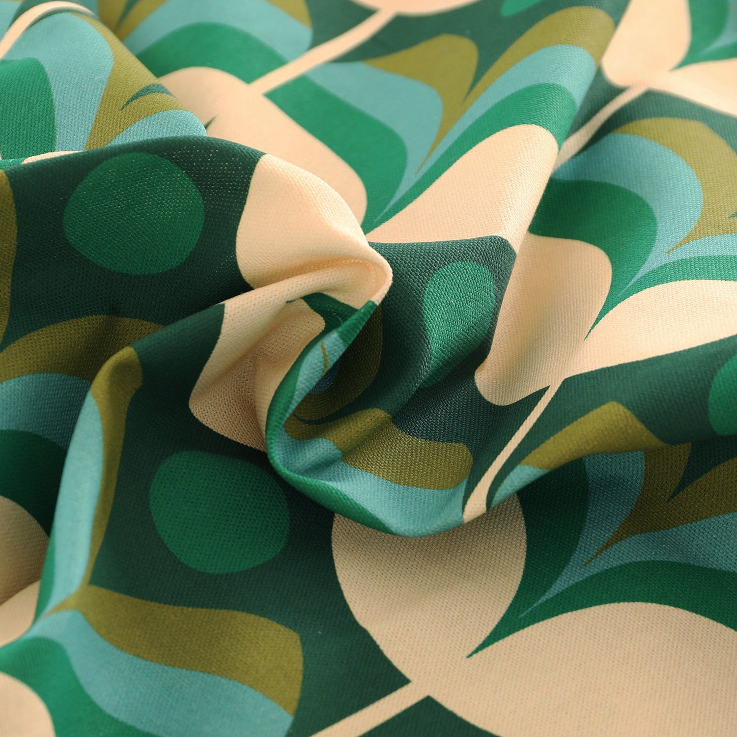 ANTE DECOR Santa Cruz Printed Made To Measure Roman Blind Emerald