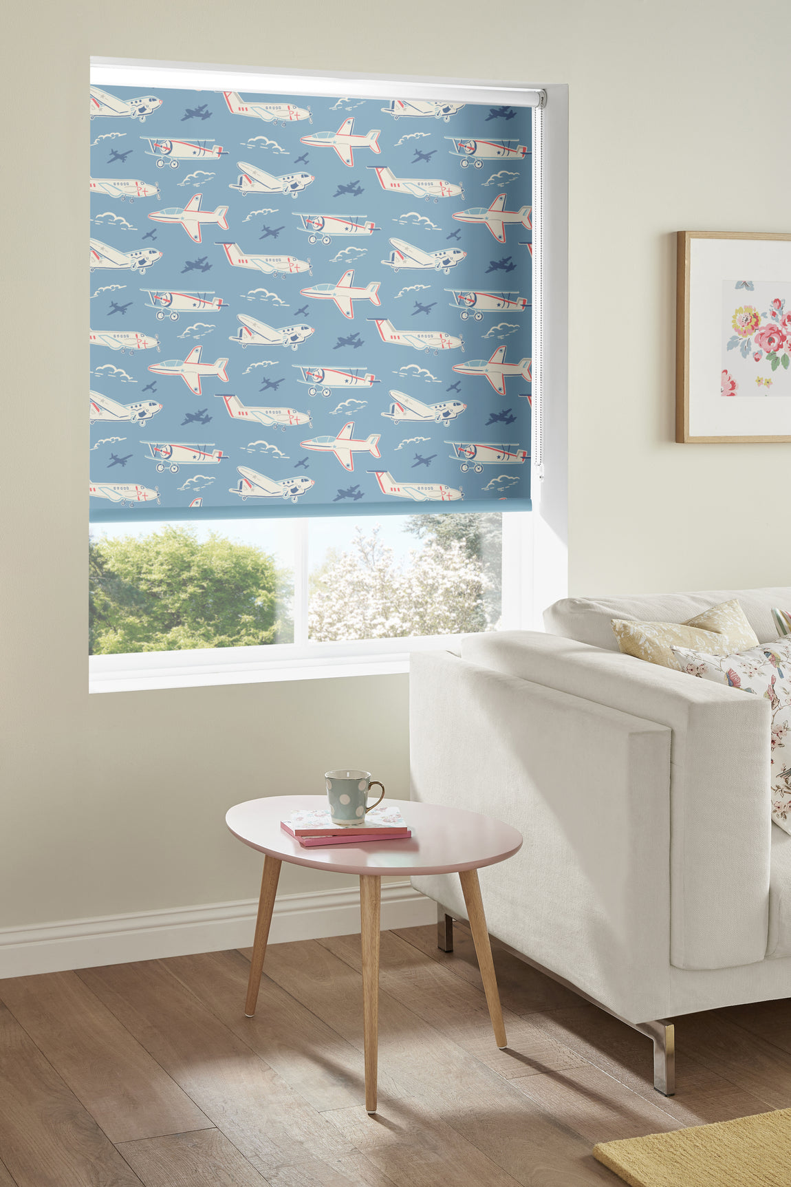 Cath Kidston In The Sky Made to Measure Roller Blind Blue