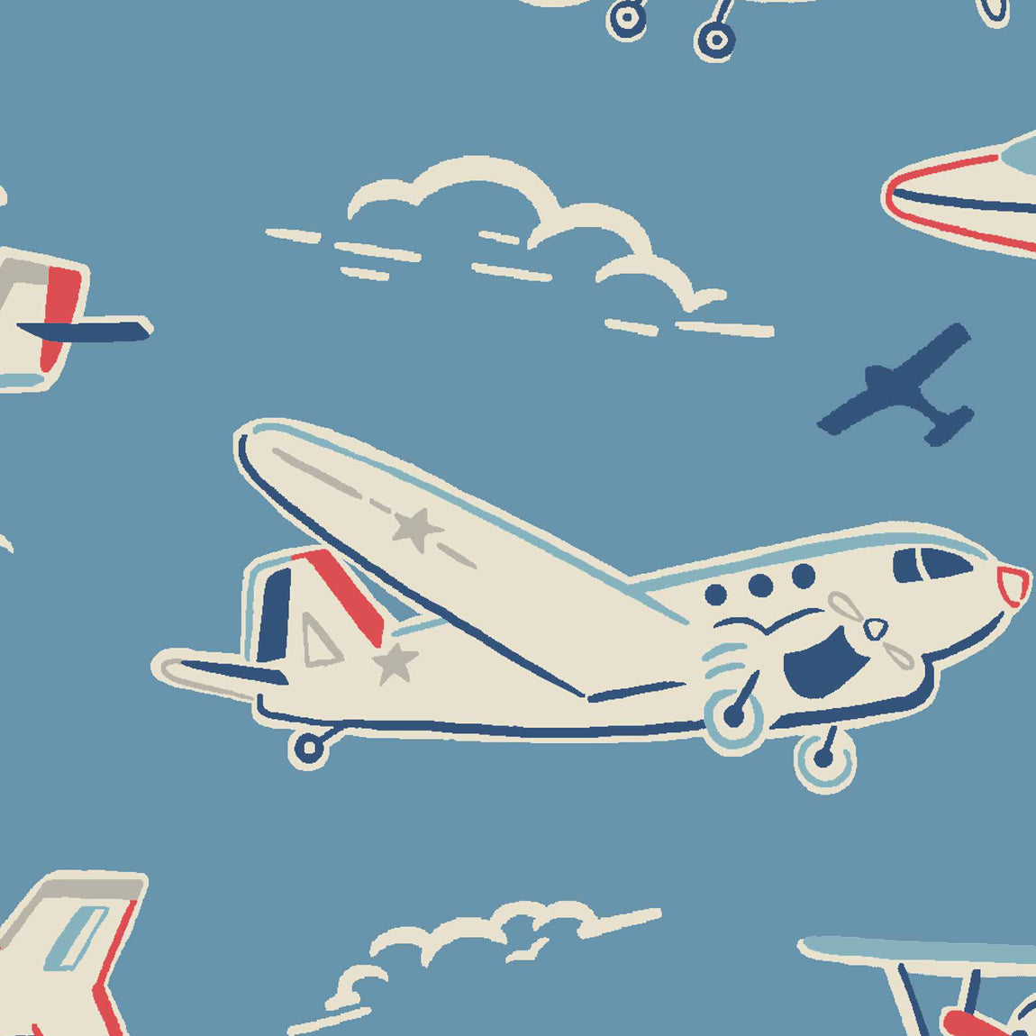 Cath Kidston In The Sky Made to Measure Roller Blind Blue