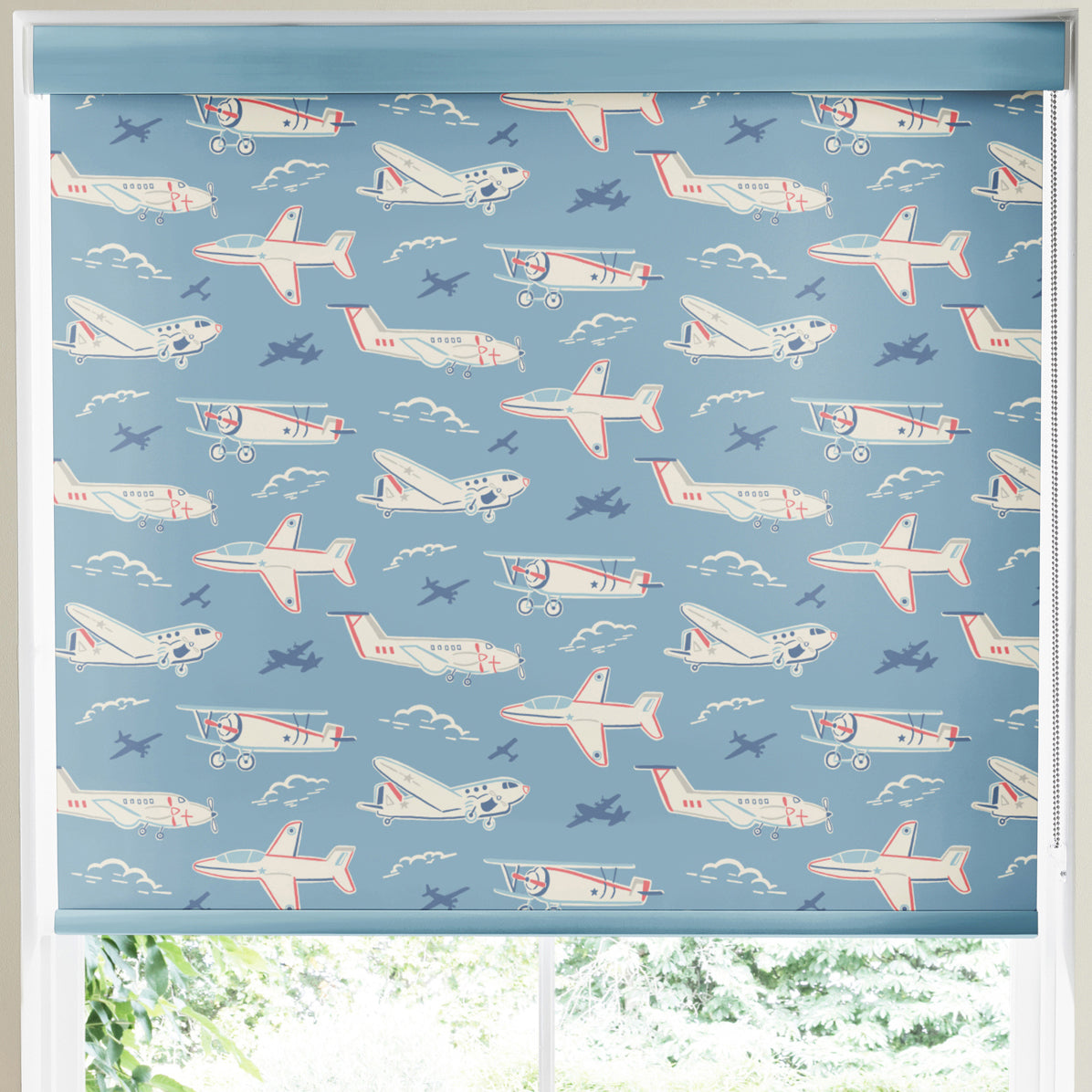 Cath Kidston In The Sky Made to Measure Blackout Roller Blind Blue