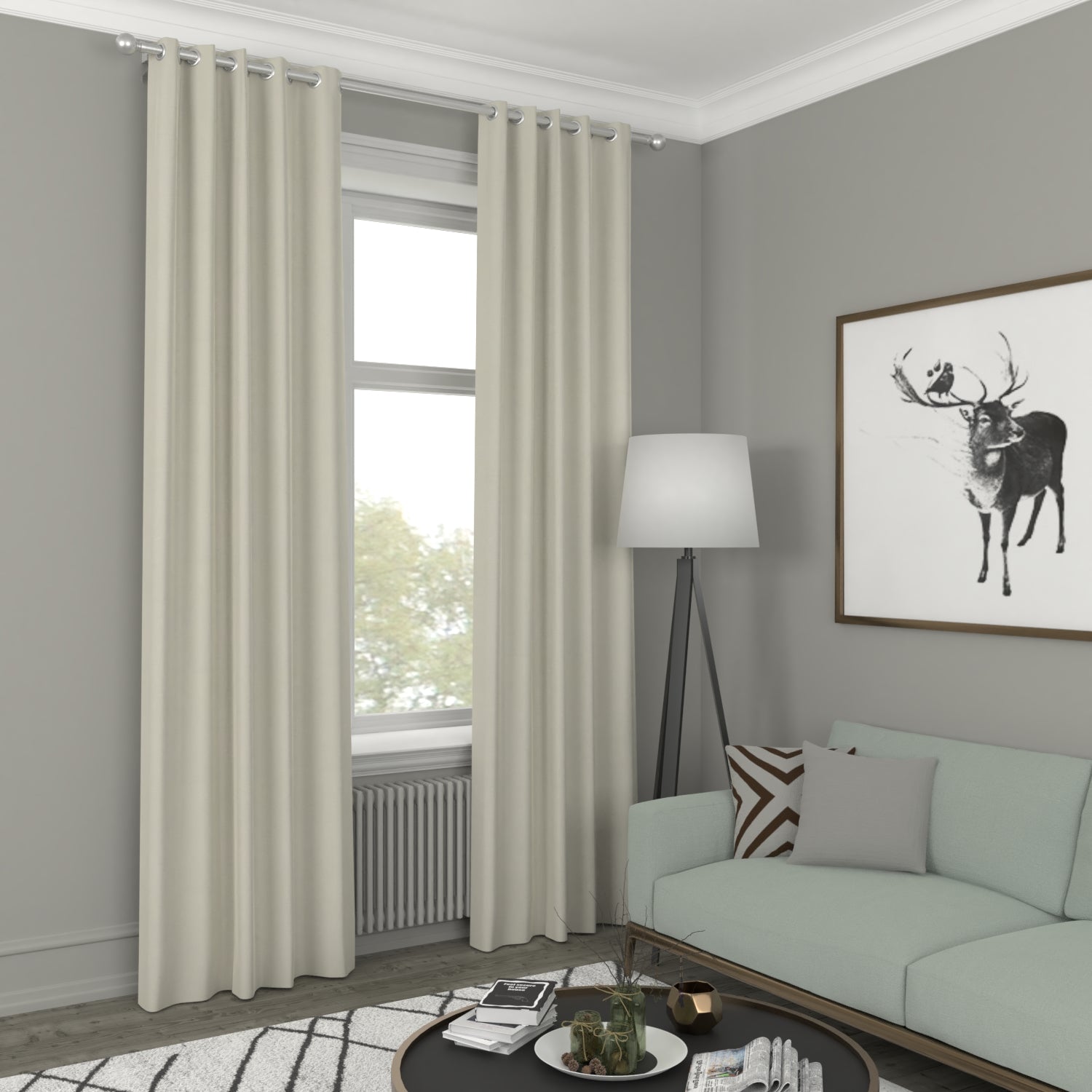 Iowa Silk Essence Made to Measure Curtain Oyster