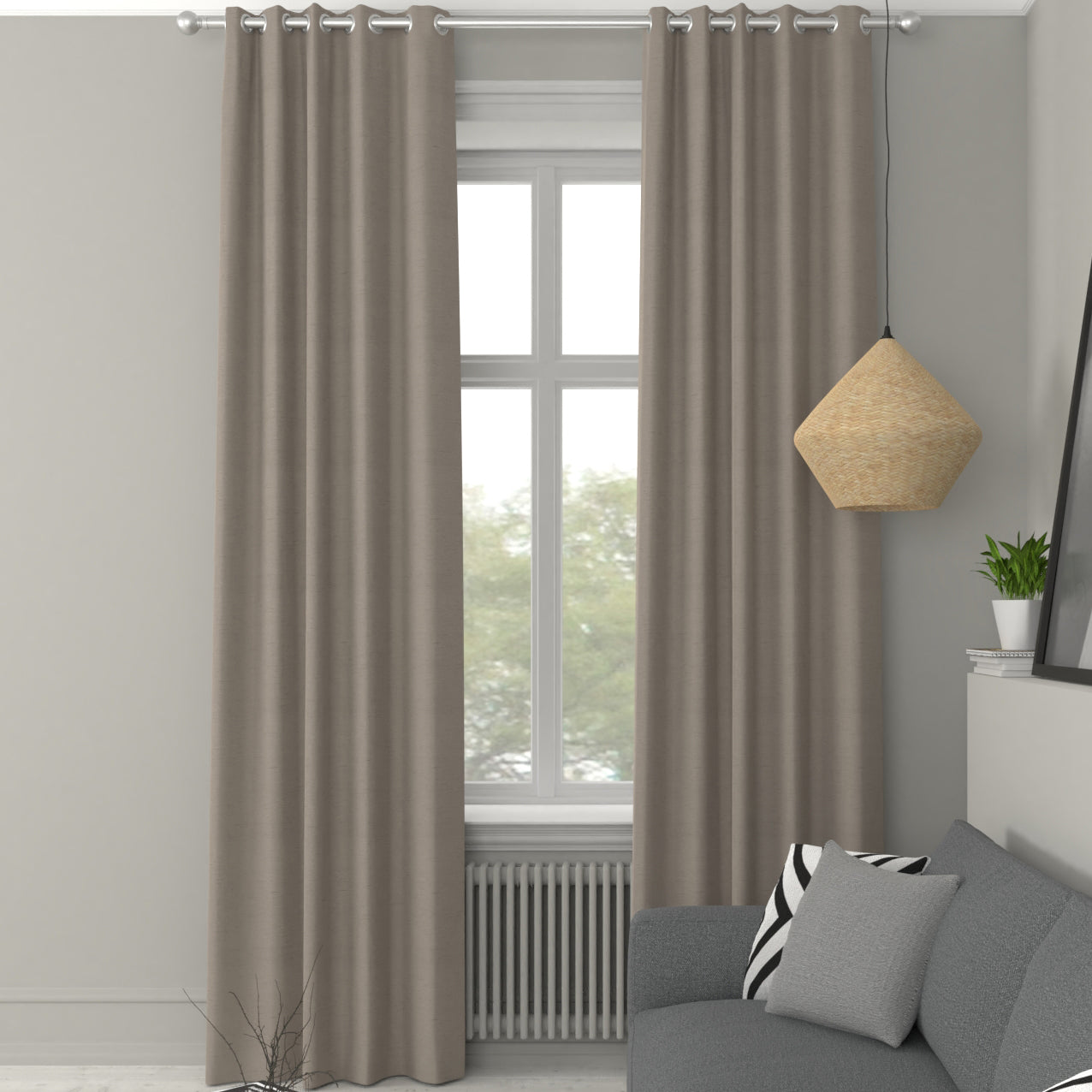 Iowa Silk Essence Made to Measure Curtain Pewter