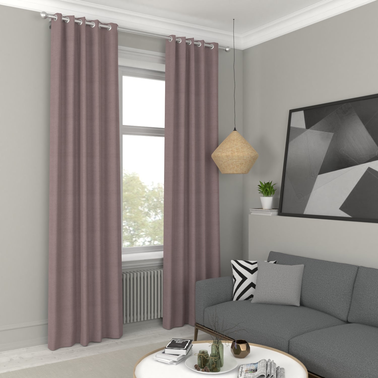 Iowa Silk Essence Made to Measure Curtain Rose