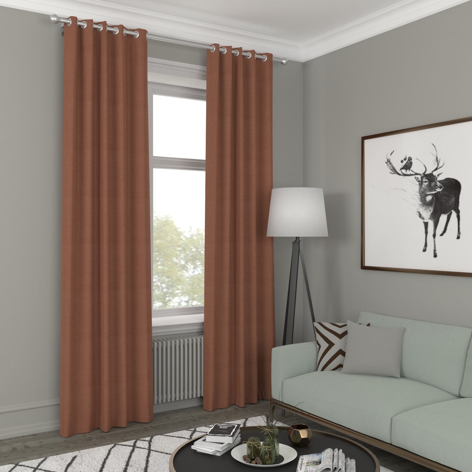 Iowa Silk Essence Made to Measure Curtain Rust