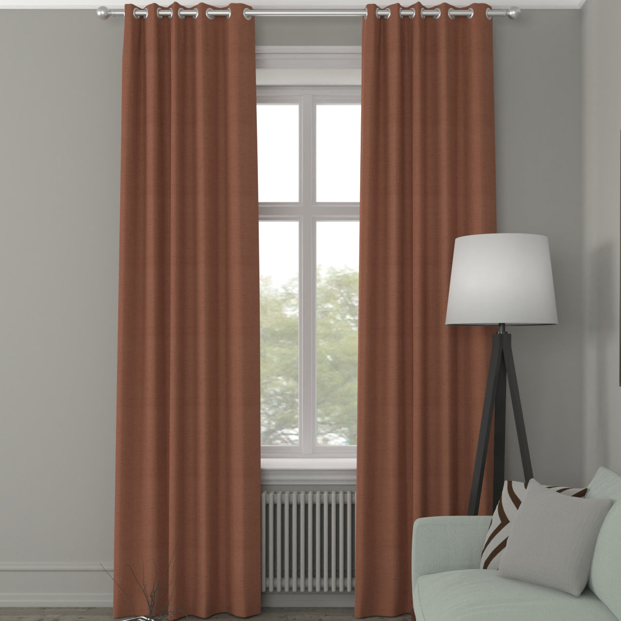 Iowa Silk Essence Made to Measure Curtain Rust