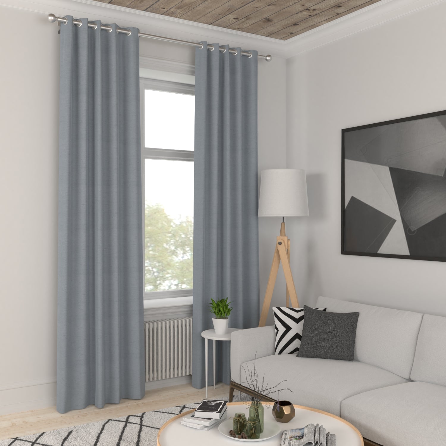 Iowa Silk Essence Made to Measure Curtain Sky