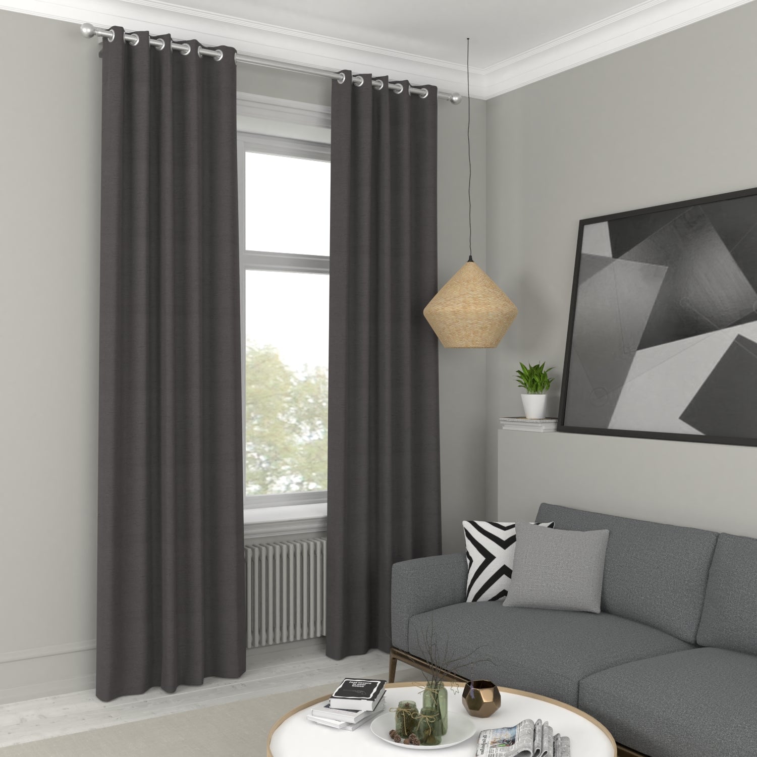 Iowa Silk Essence Made to Measure Curtain Slate