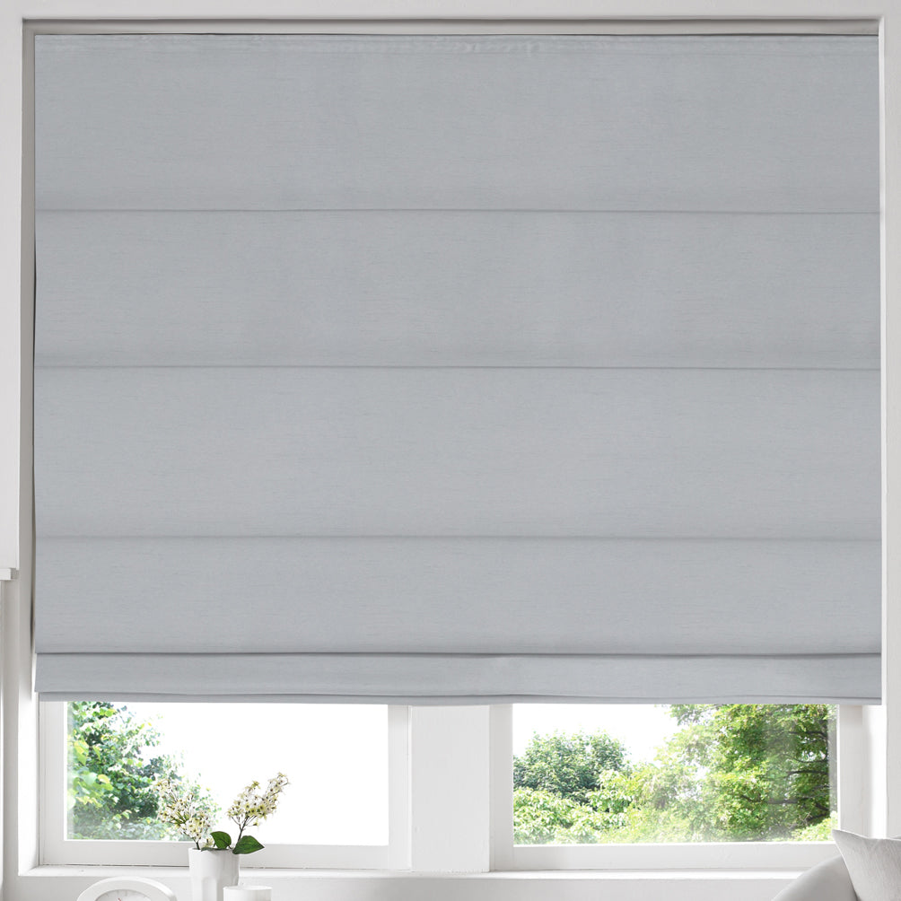Iowa Silk Essence Made to Measure Roman Blind Silver