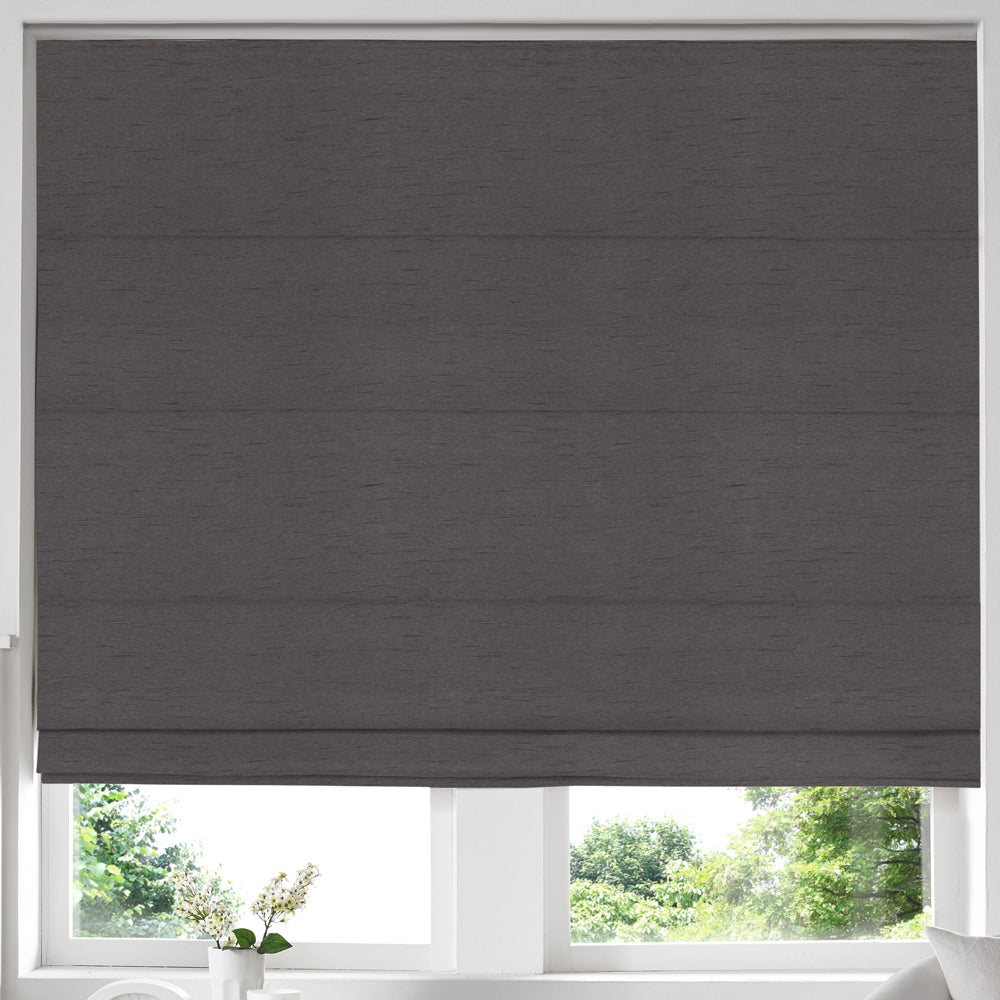Iowa Silk Essence Made to Measure Roman Blind Slate