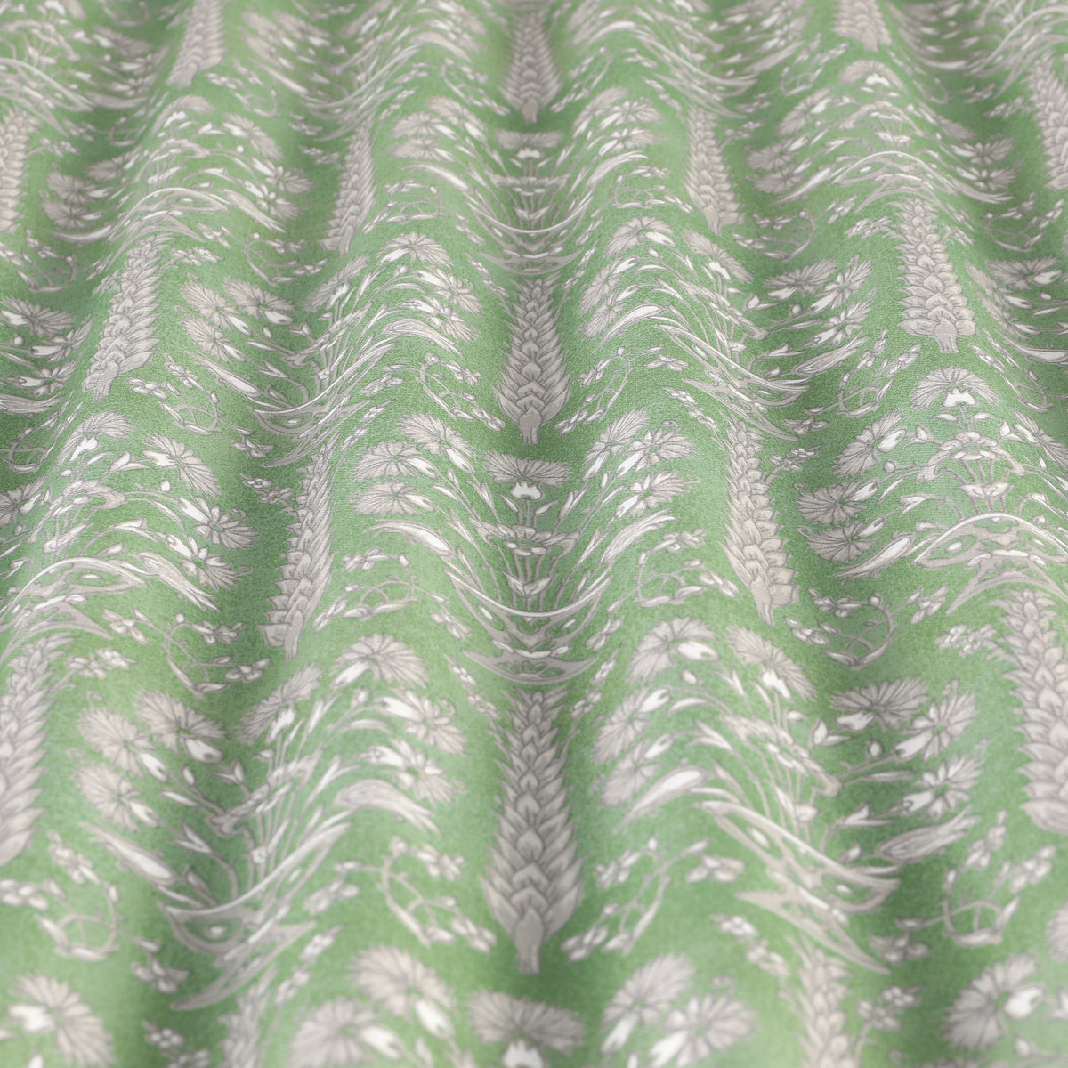 Fibre Naturelle Athens Fabric Prasino