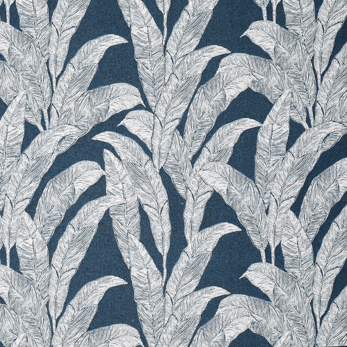 Linda Barker Evergreen Leaf Made to Measure Curtain Blue