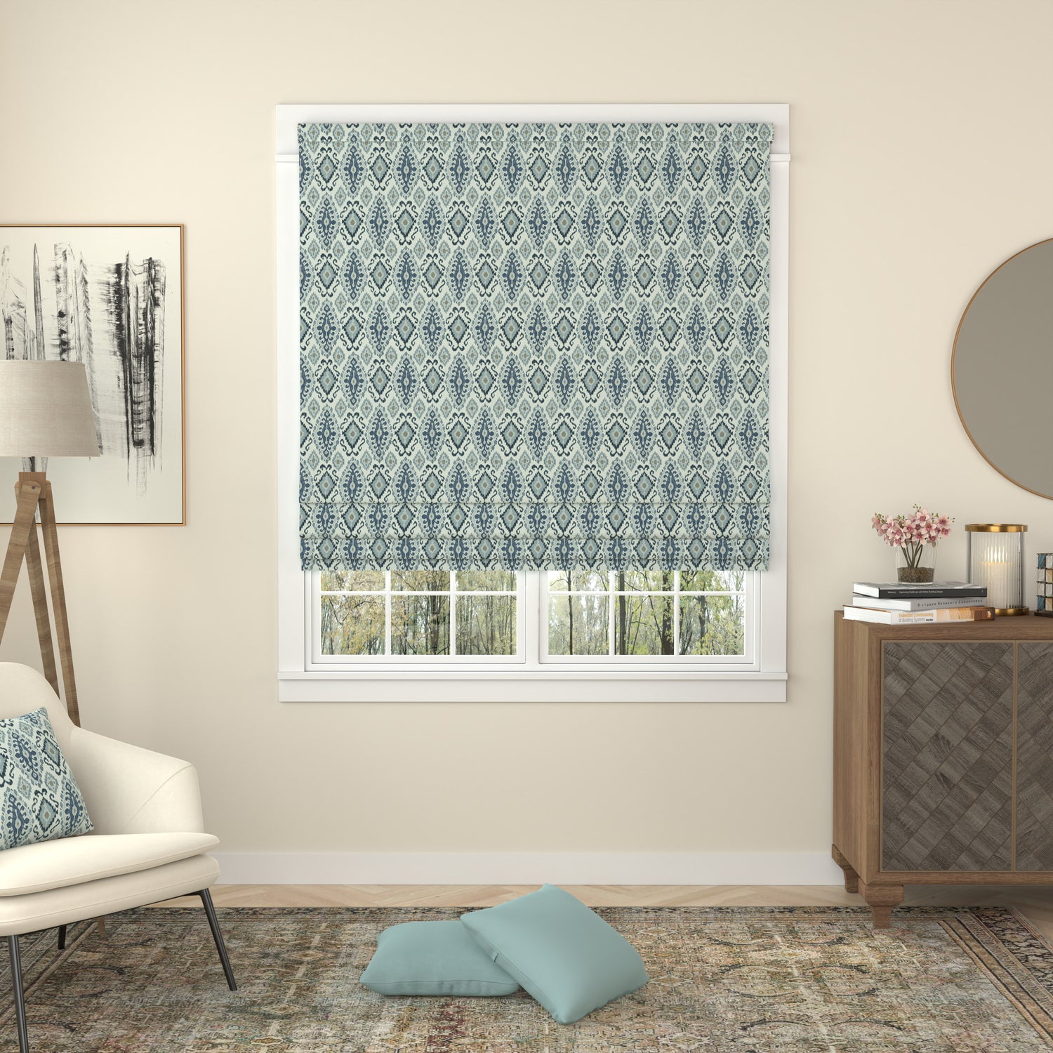 ANTE DECOR Lombok Made To Measure Roman Blind Duckegg